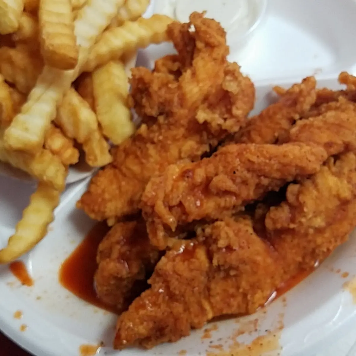 Boneless Chicken Strips with Fries