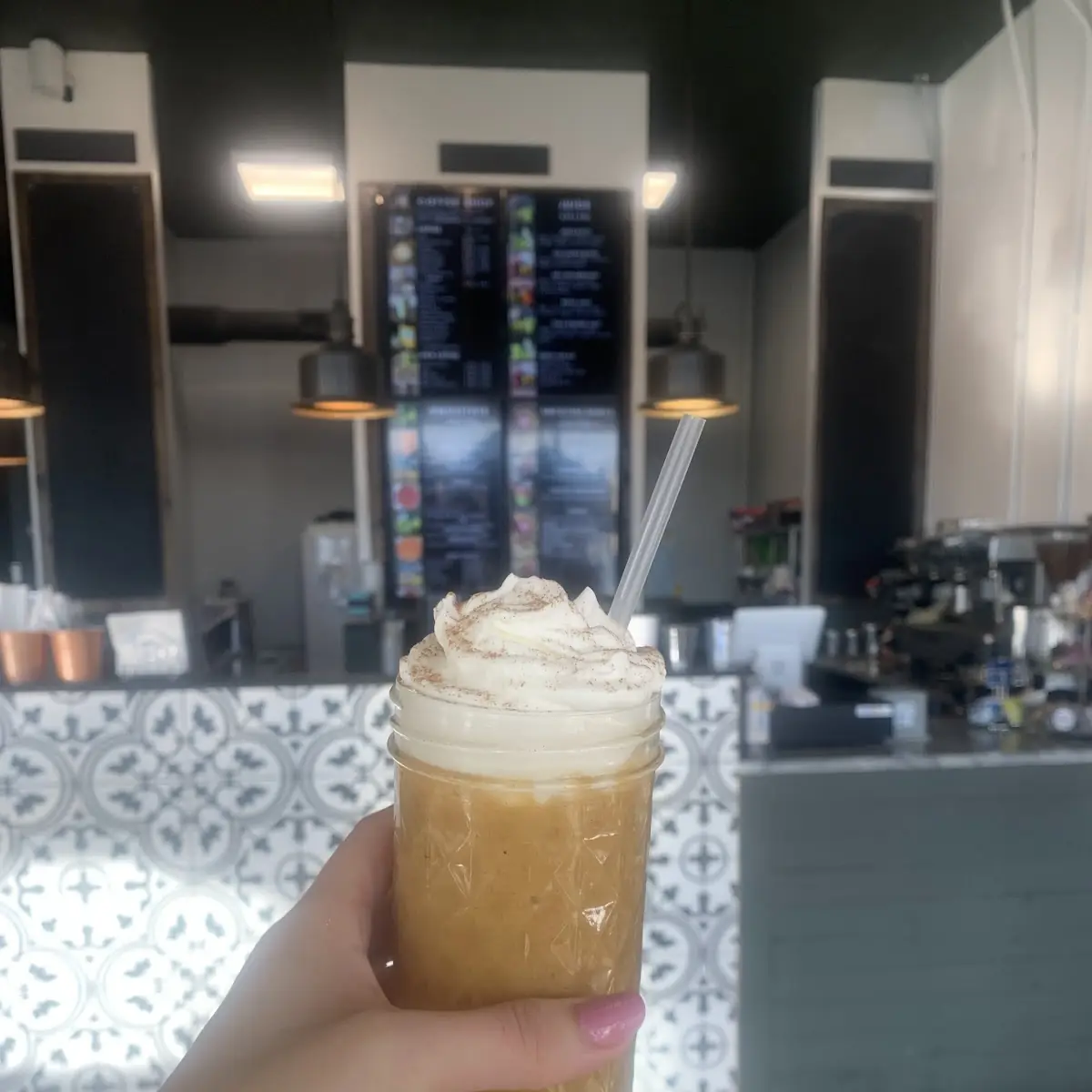 Latte with Coconut Water
