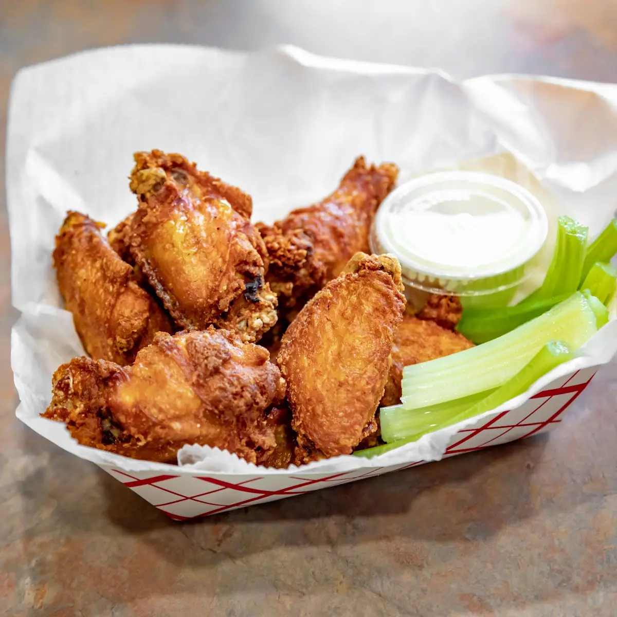 #1 Seven Wings with Fries & Blue Cheese Combo