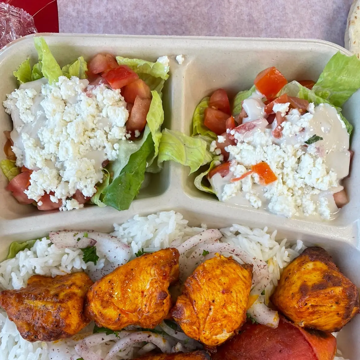 Skewer Chicken Kebab Plate