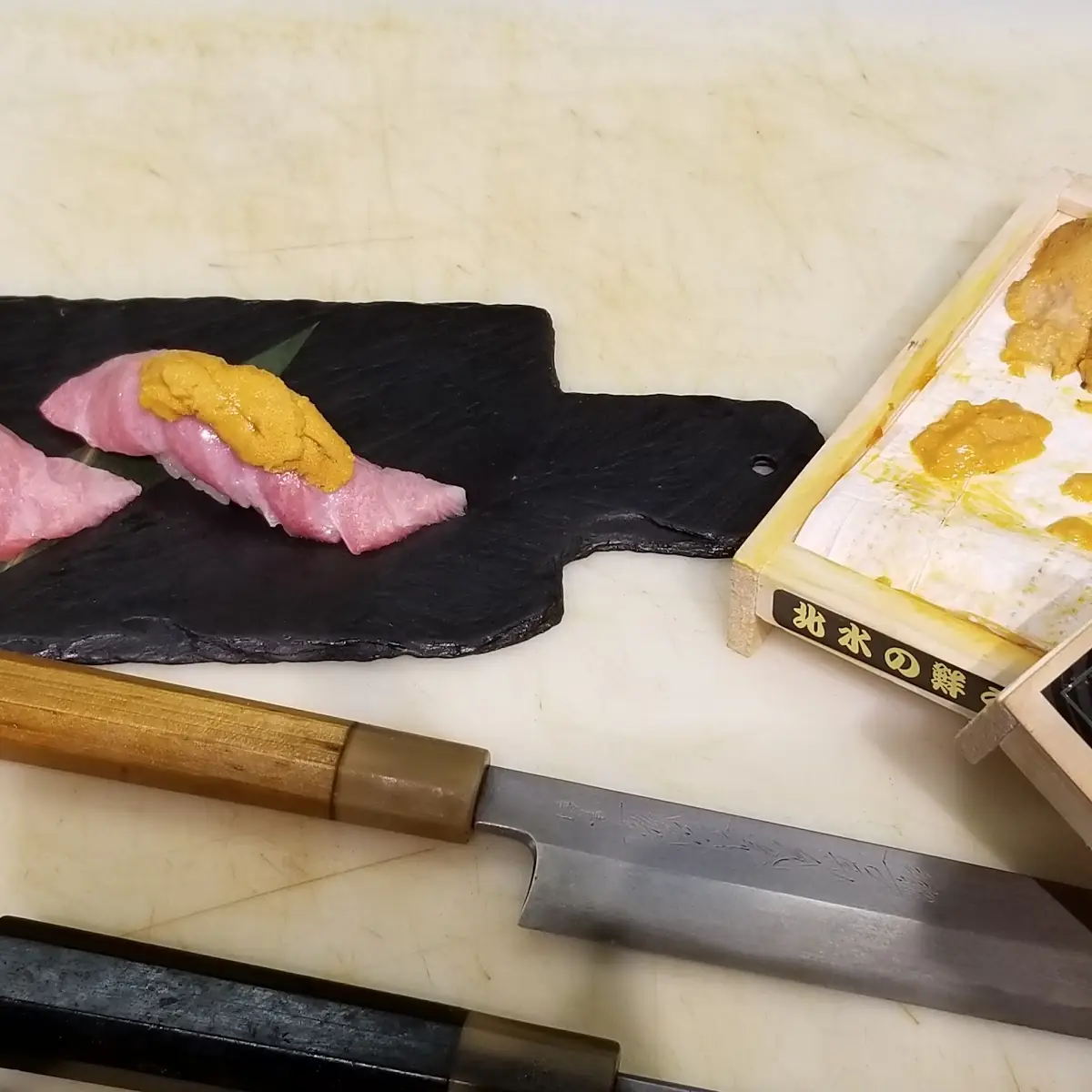 Toro Nigiri Topped with Uni