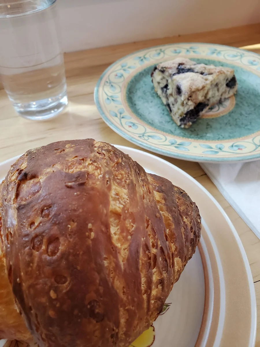 Ham & Cheese Croissant and Lemon Blueberry Scone