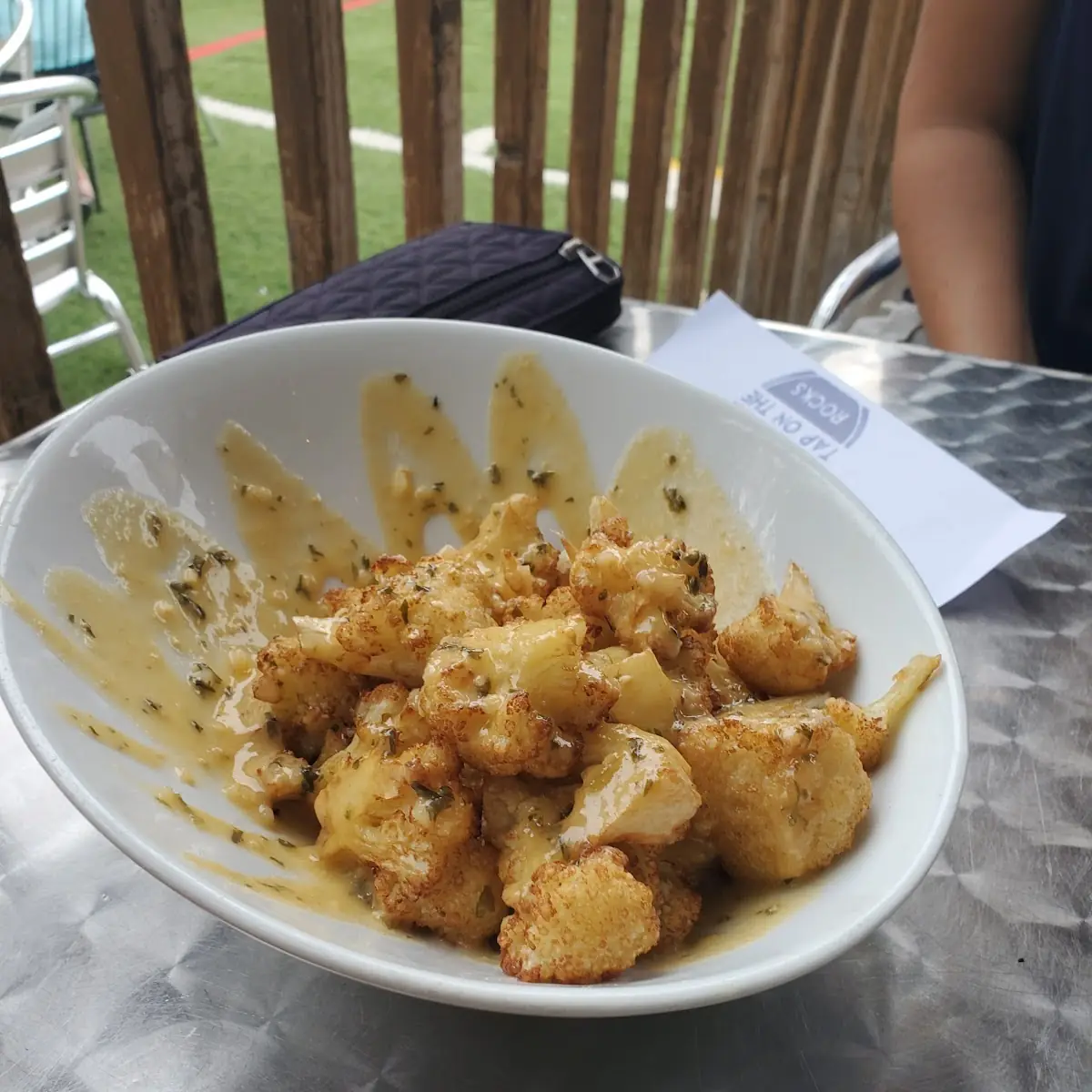 Garlic Parmesan Sauce on the Roasted Cauliflower