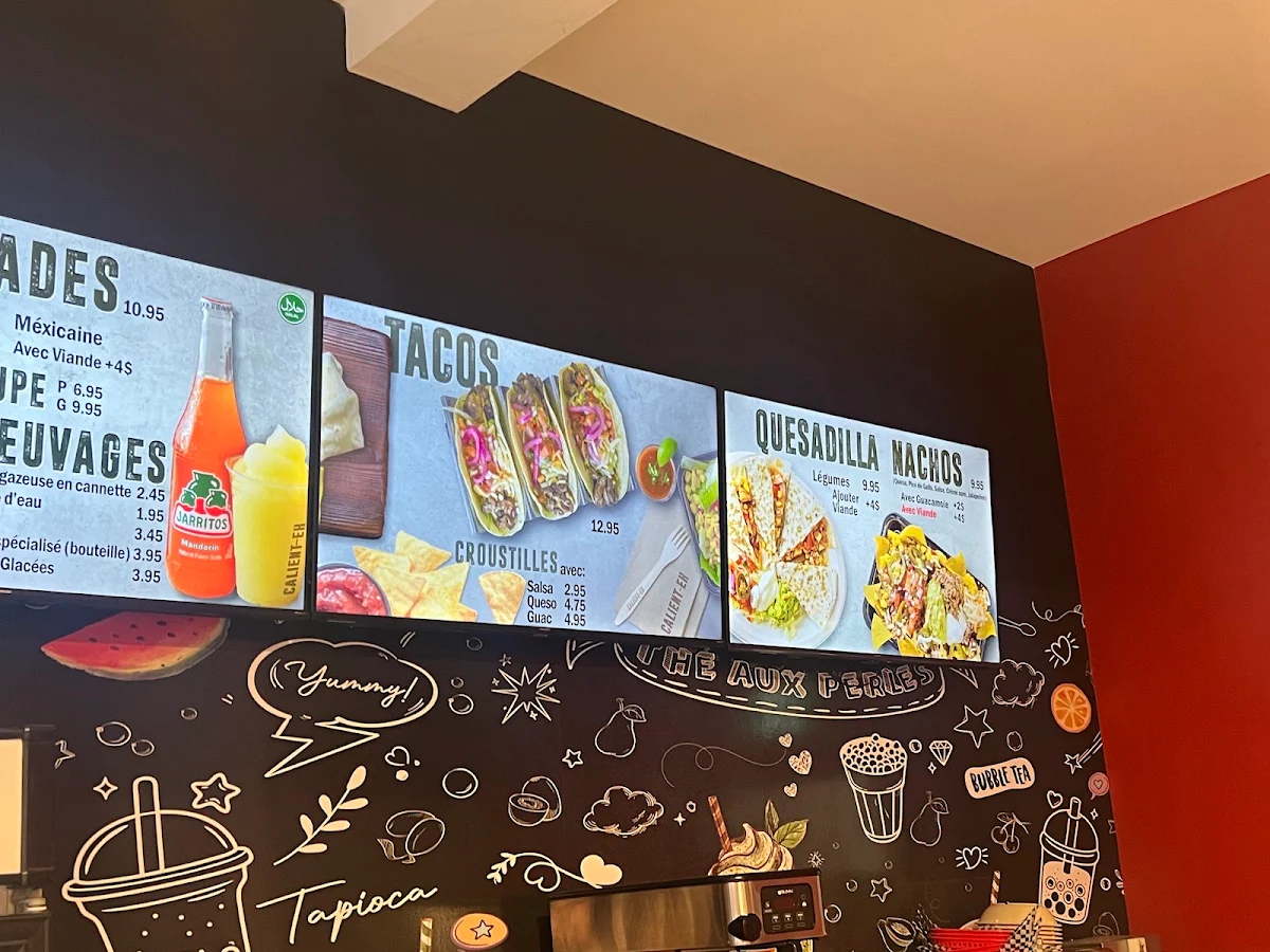 Menu, Calient-Eh Gril Mexicain