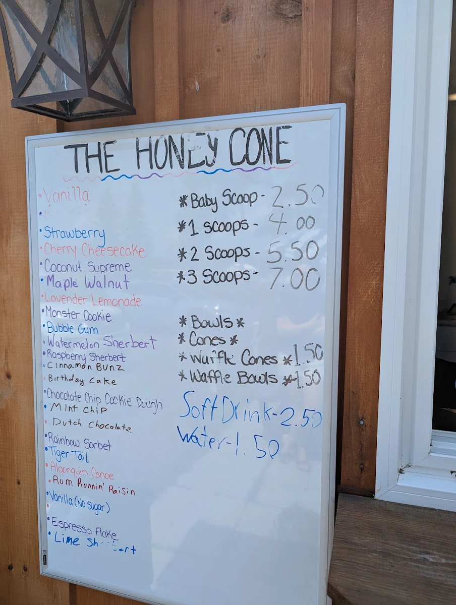 Menu, Stub-bees Bee-stro