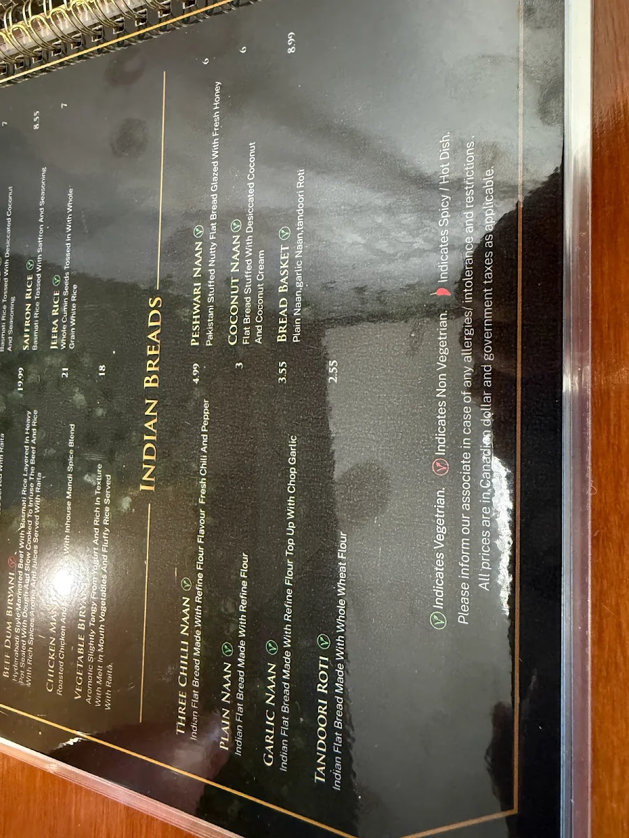 Menu, Shahi Pakwan