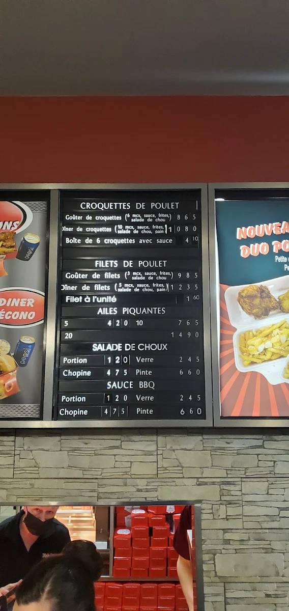 Menu, Dixie Lee