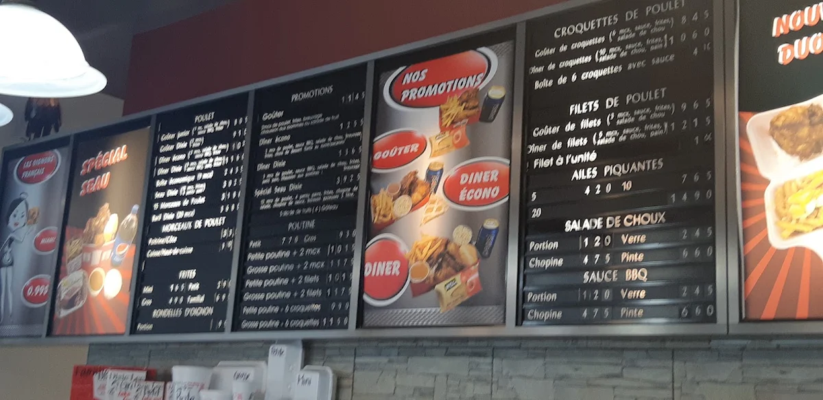 Menu, Dixie Lee