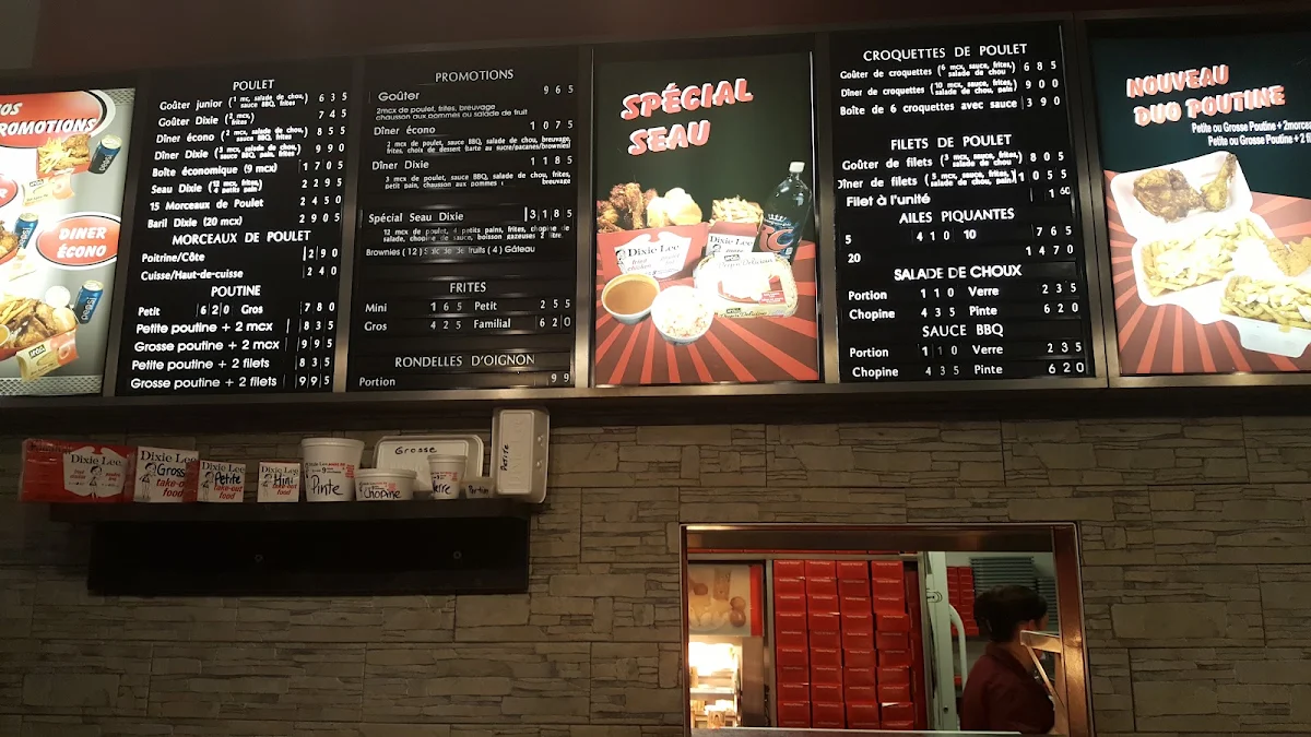 Menu, Dixie Lee