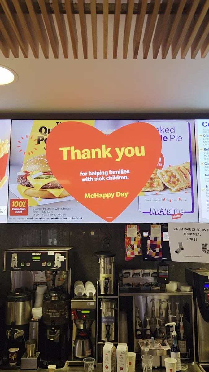 Menu, McDonald's