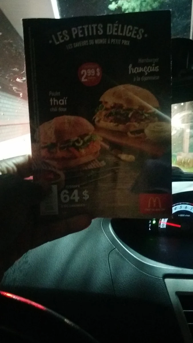 Menu, McDonald's