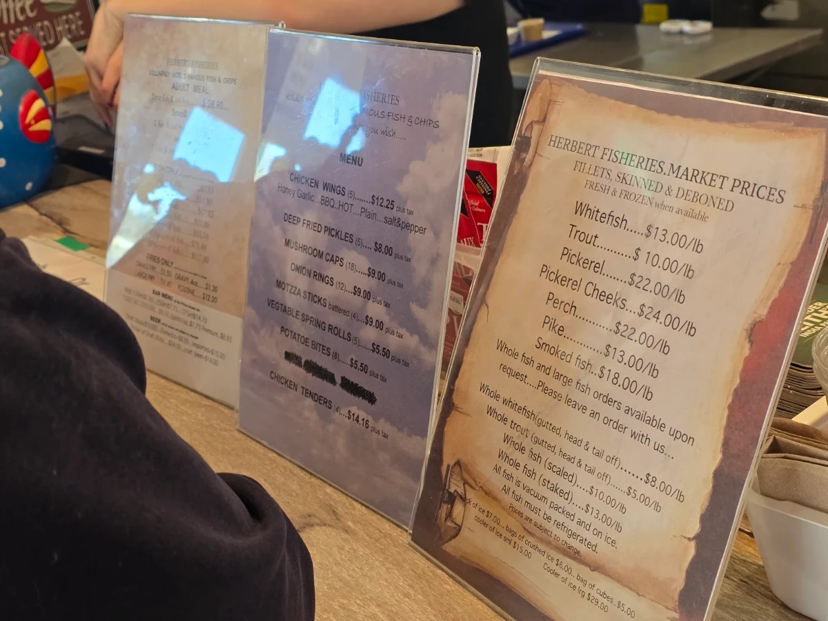 Menu, Herbert Fisheries