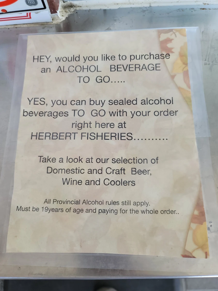 Menu, Herbert Fisheries
