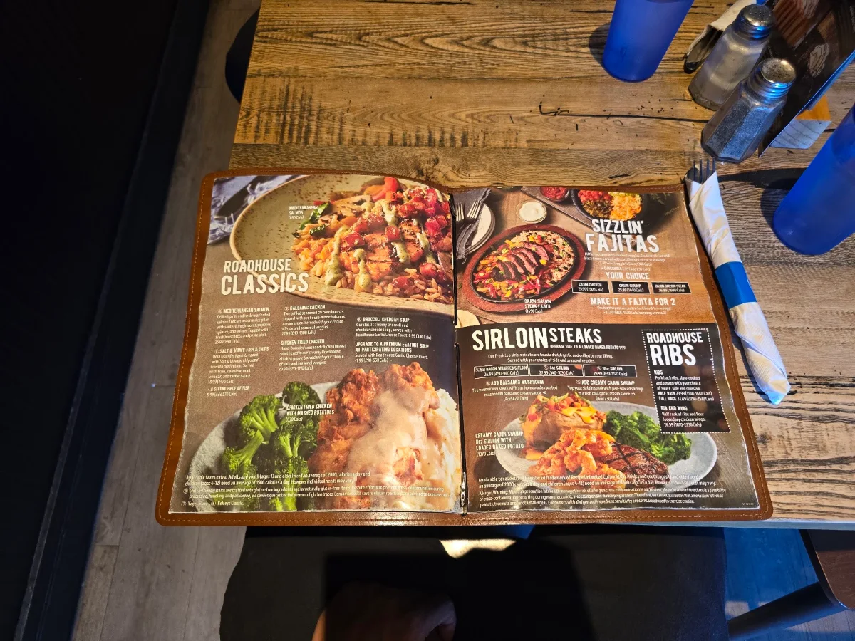 Menu, Kelseys Original Roadhouse