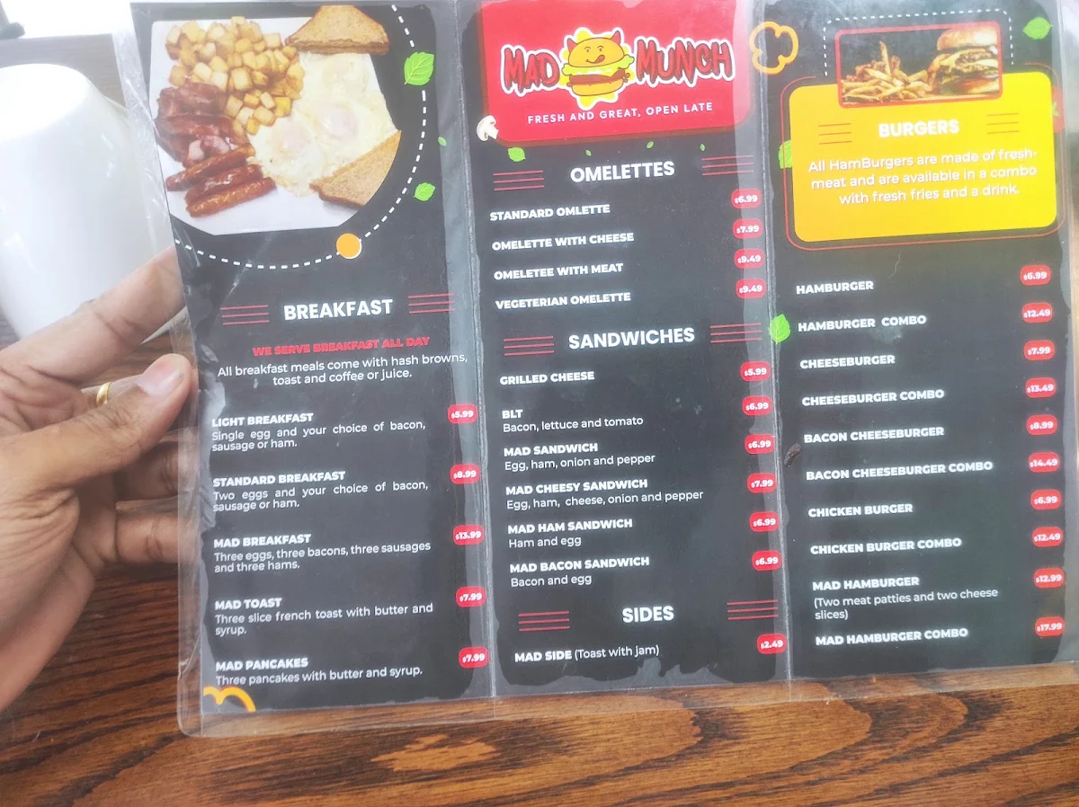 Menu, Mad Munch