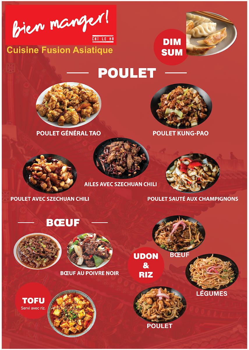 Menu, Bien Manger! -CHi LE MA