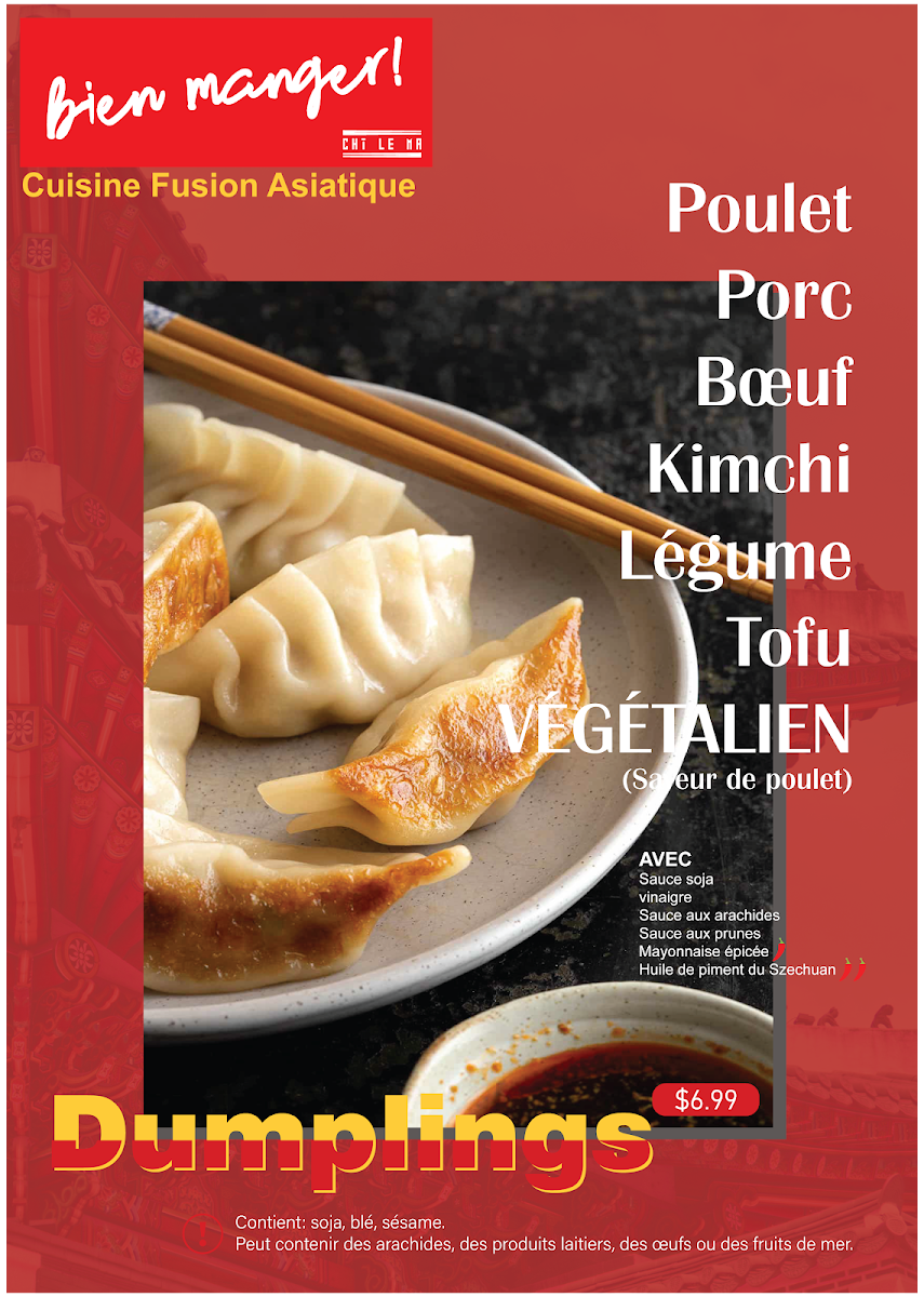 Menu, Bien Manger! -CHi LE MA
