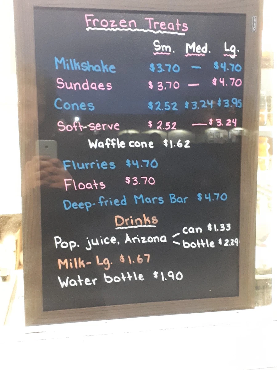 Menu, Brant Drive-In