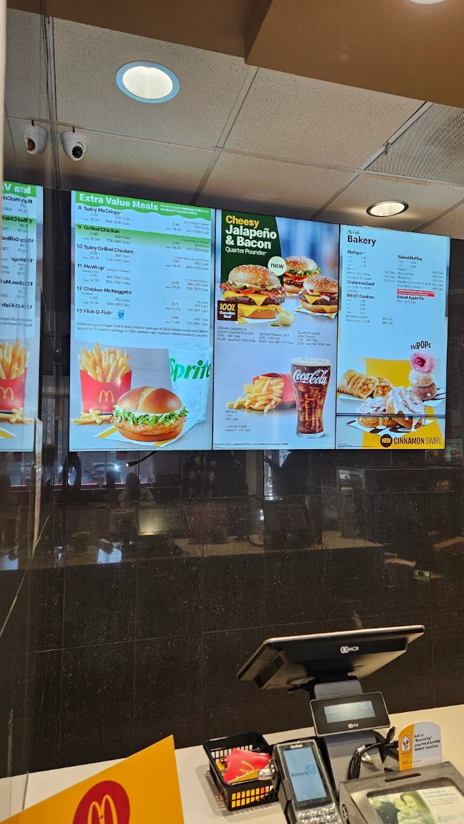 Menu, McDonald's