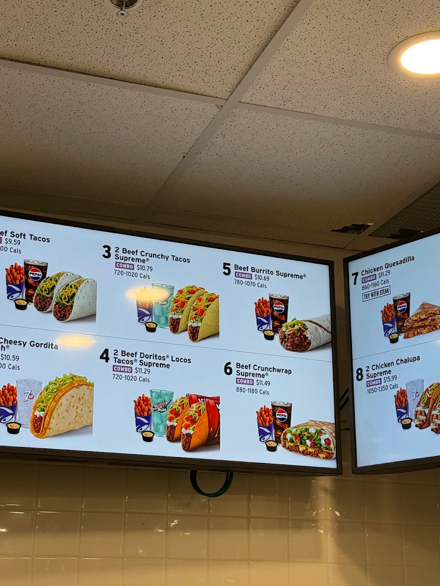 Menu, Taco Bell