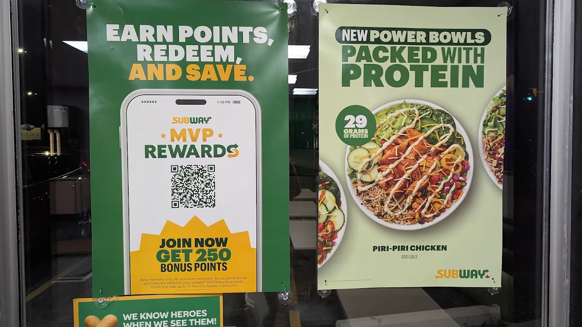Menu, Subway