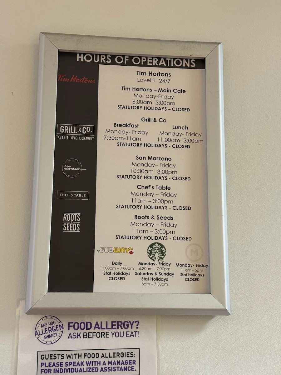 Menu, Roots & Seeds