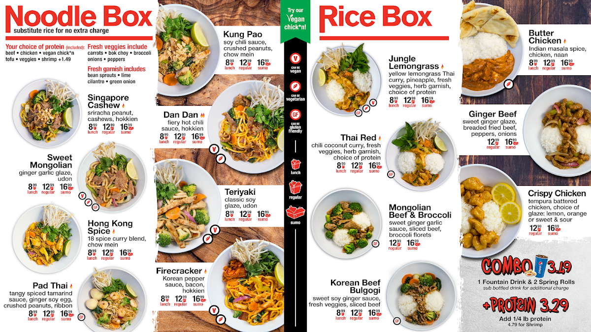 Menu, Wok Box - Beaumont
