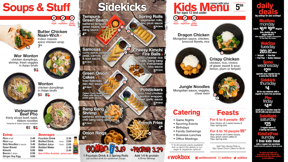 Menu, Wok Box - Beaumont