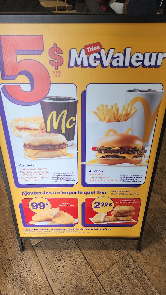 Menu, McDonald's