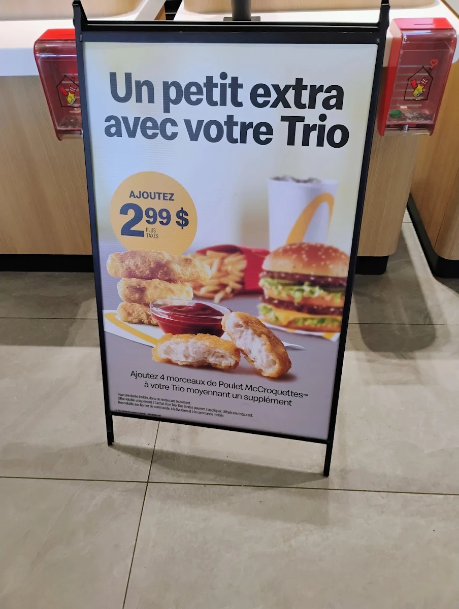 Menu, McDonald's