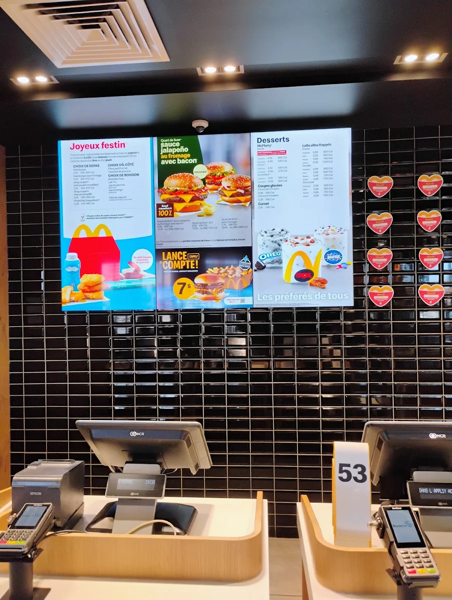 Menu, McDonald's