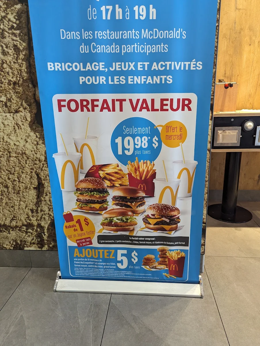 Menu, McDonald's