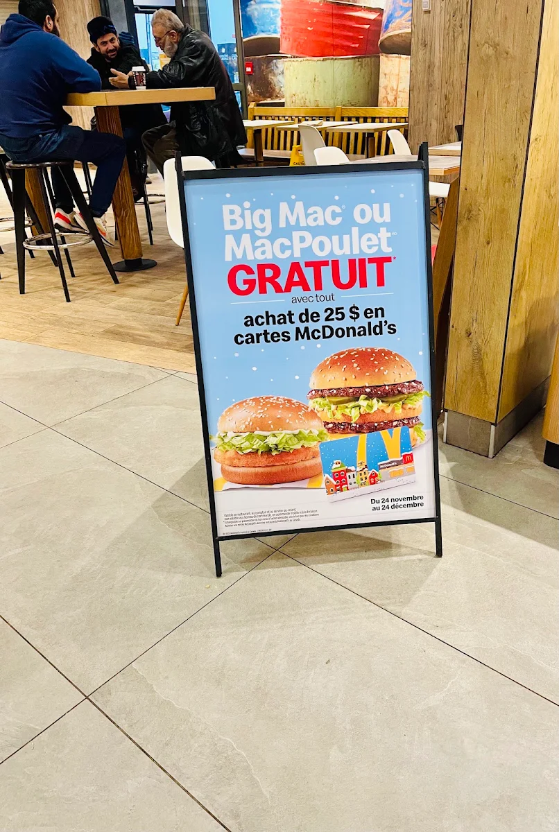 Menu, McDonald's