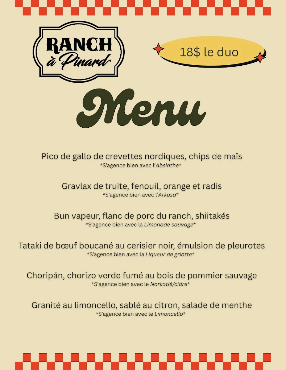 Menu, Automne