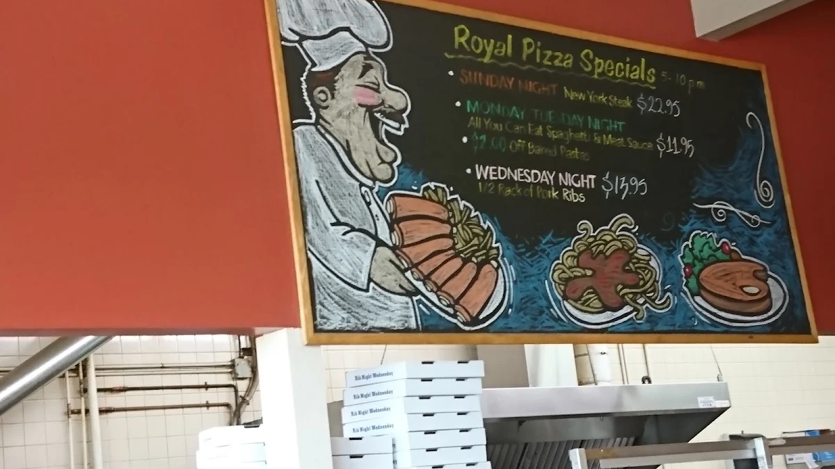 Menu, Royal Pizza Old Strathcona