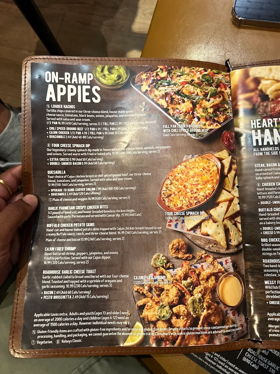 Menu, Kelseys Original Roadhouse