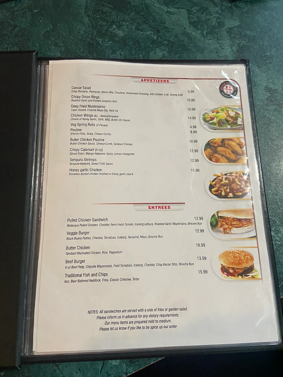 Menu, Hakka Khazana Bar and Grill