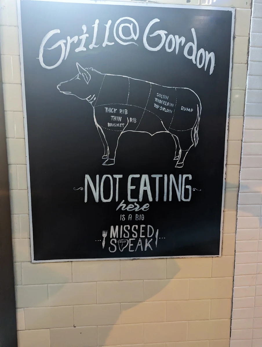 Menu, Grill @ Gordon