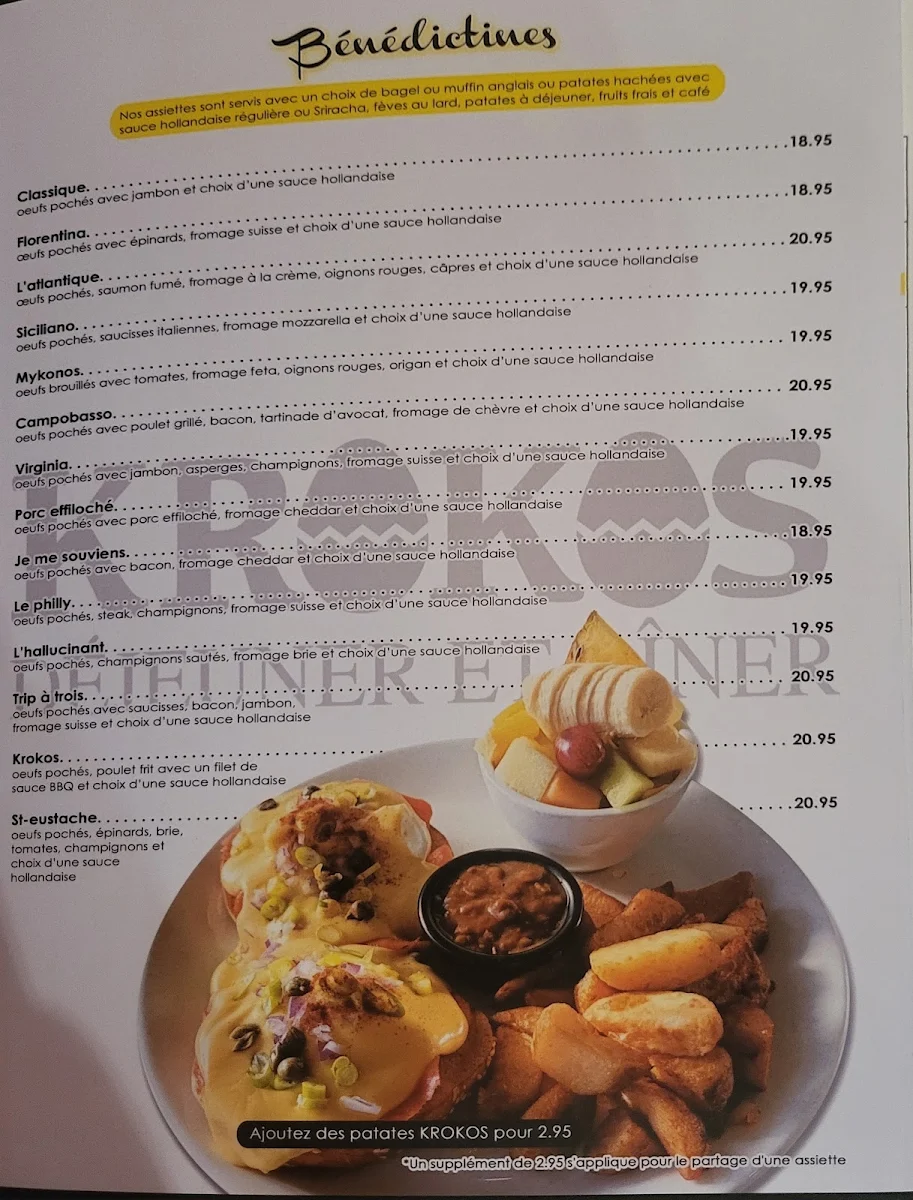 Menu, Krokos