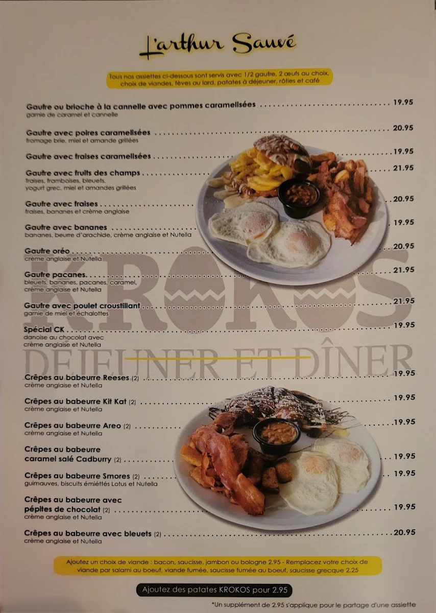 Menu, Krokos