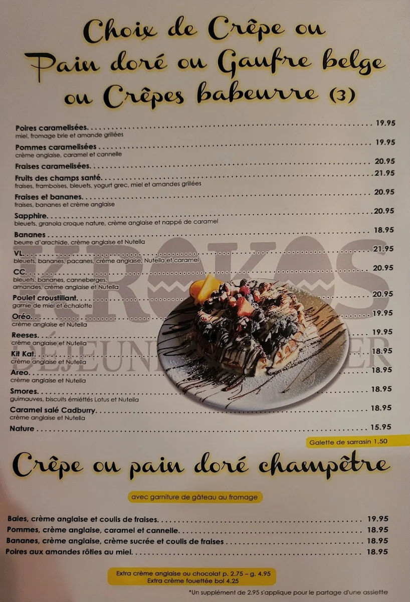 Menu, Krokos