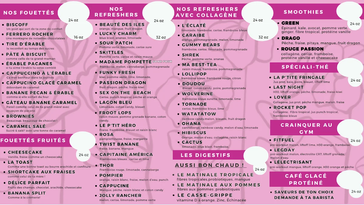 Menu, Avō Papilles