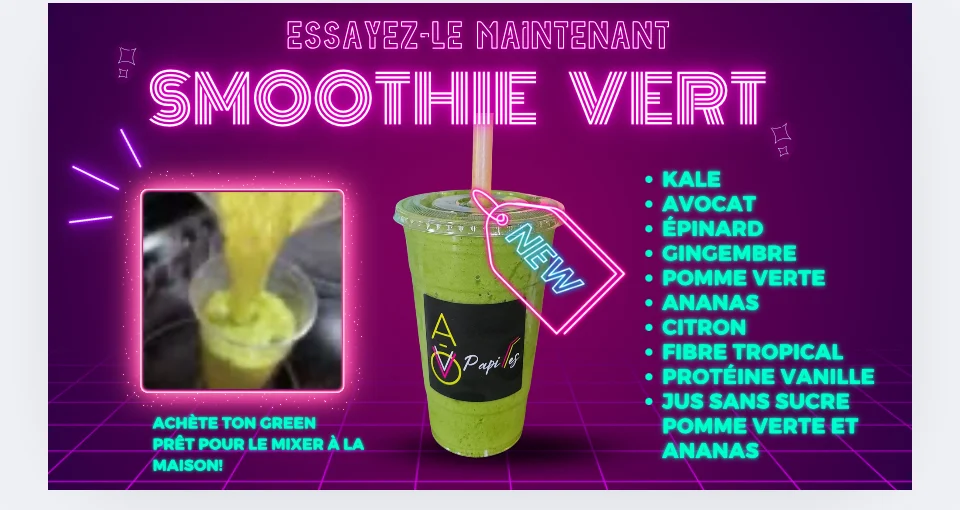 Menu, Avō Papilles