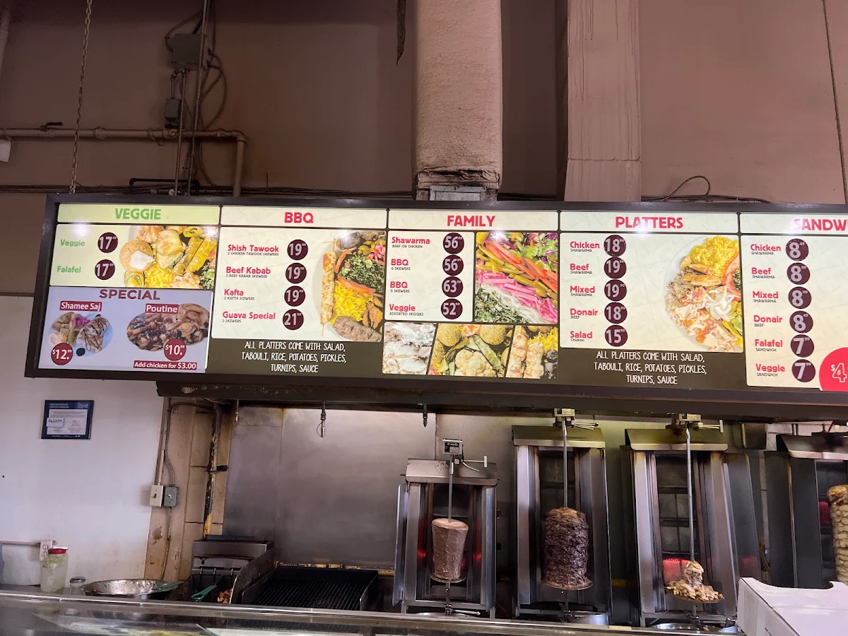 Menu, Guava’s Shawarma