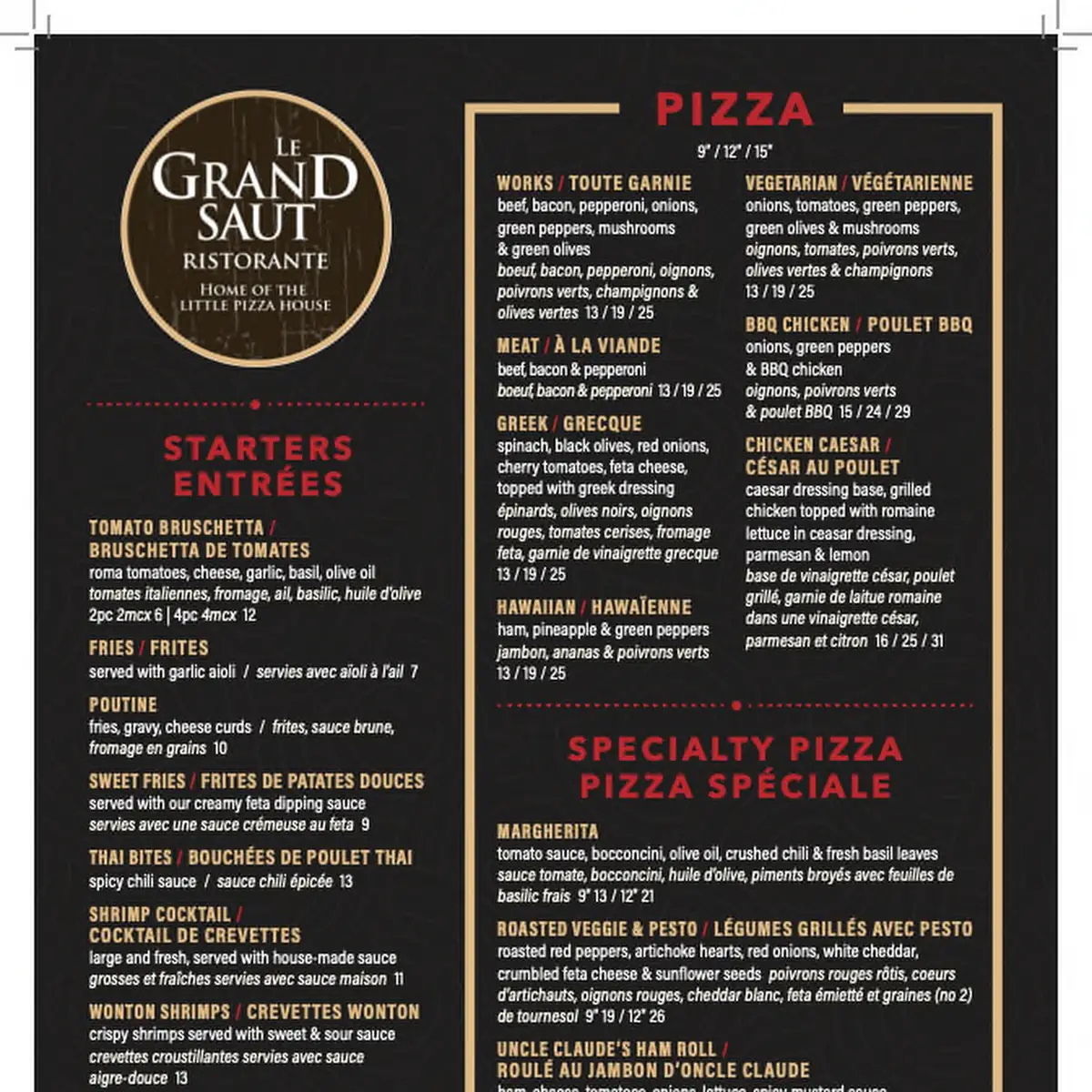 Menu, Le Grand Saut