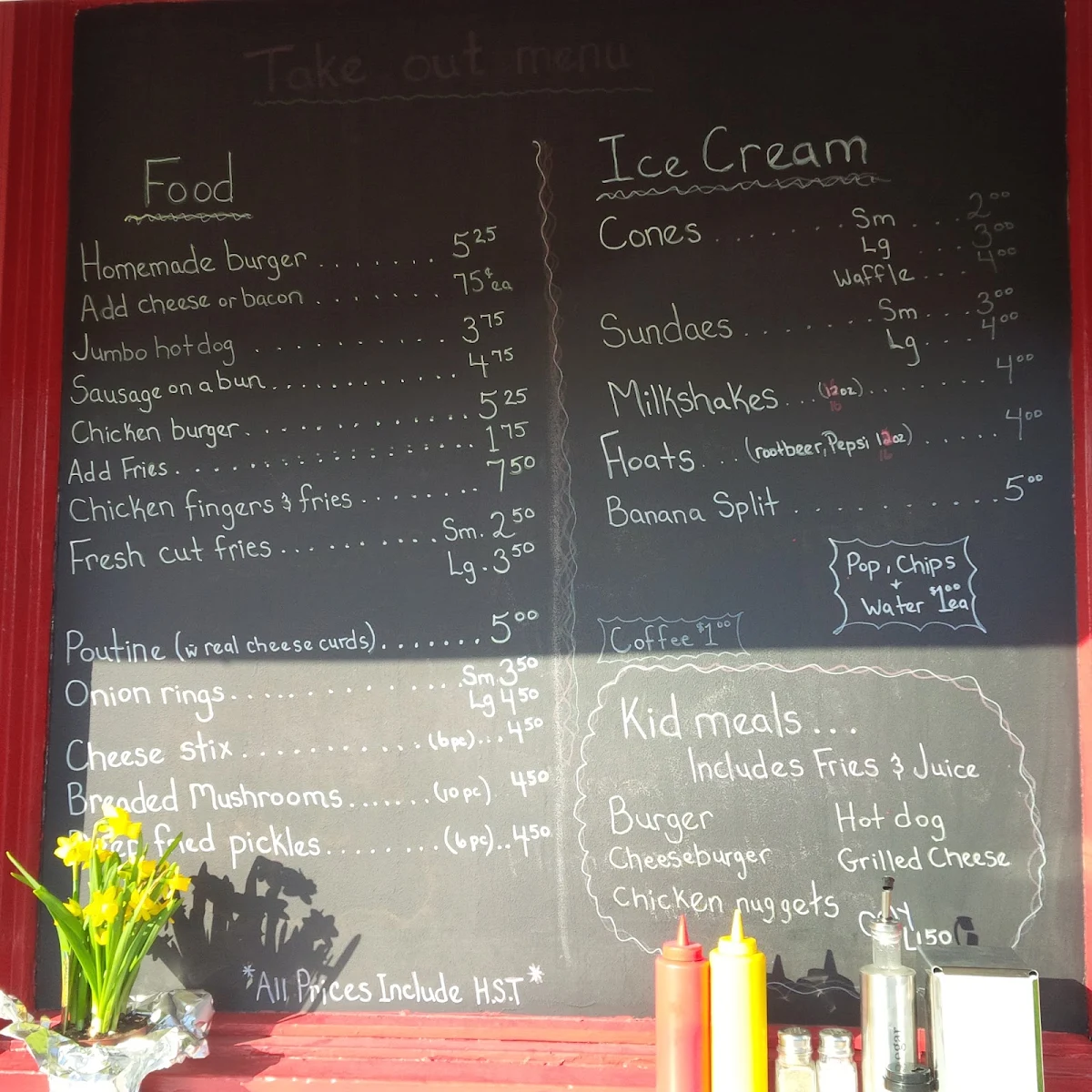 Menu, Flame and Frostbite