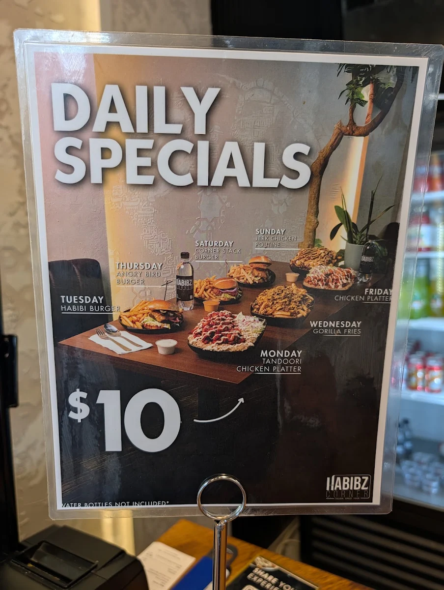 Menu, Habibz Corner