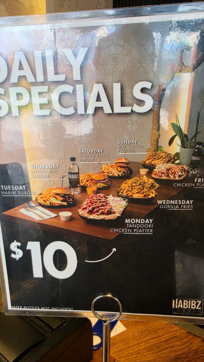 Menu, Habibz Corner