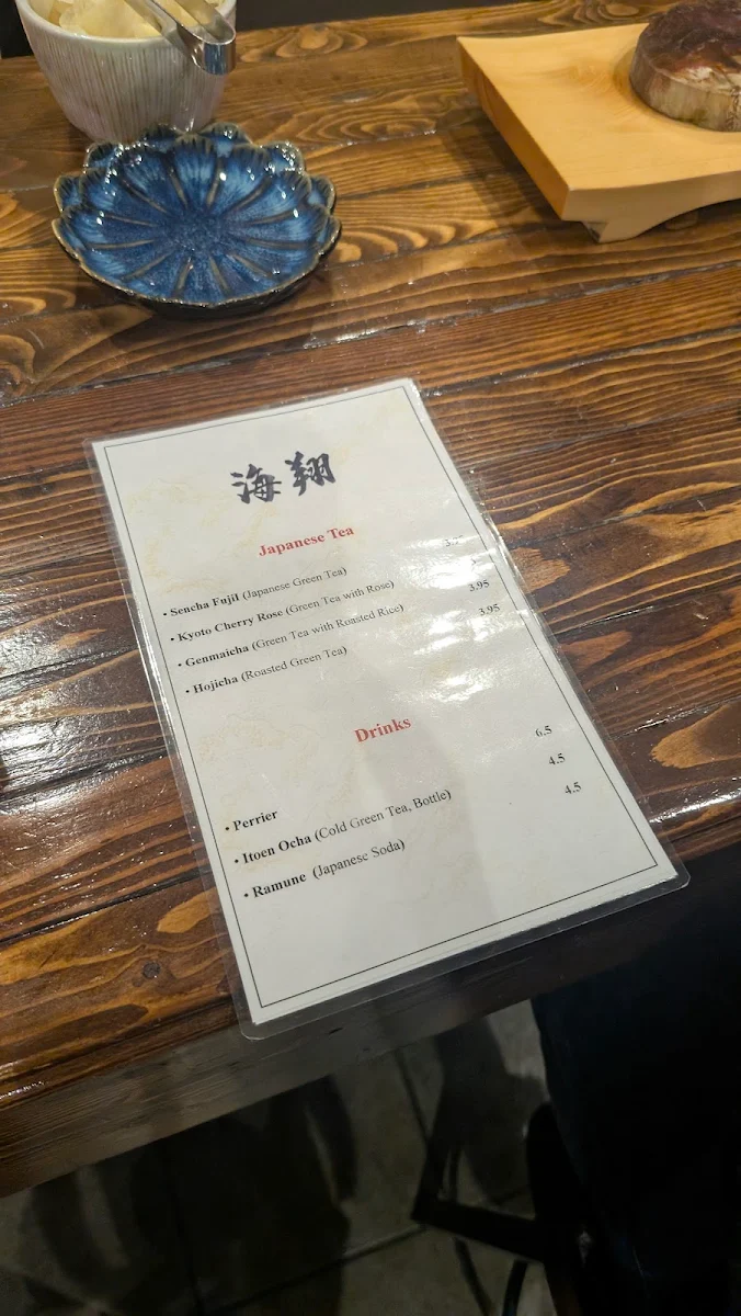 Menu, Kaito Sushi Omakase