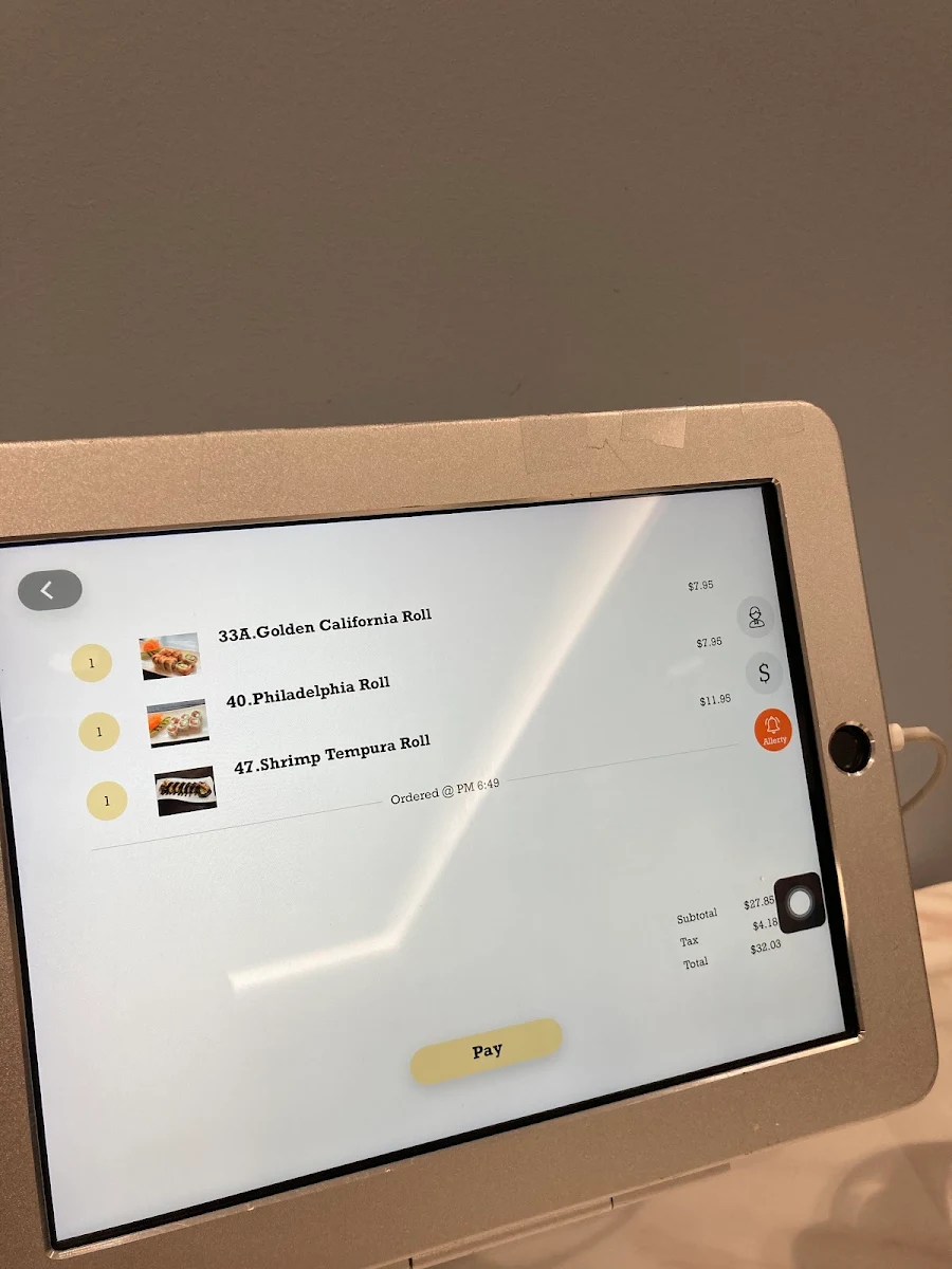 Menu, Sushi Island